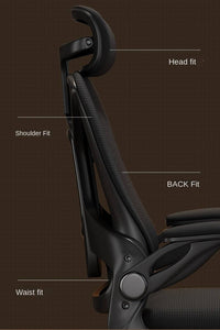 UVR Computer Chair Armchair Comfortable Breathable Mesh Staff Chair Ergonomic Boss Chair Sponge Cushion Home Office Chair