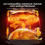 1400W 8L Air Fryer Stainless Steel Visible wide Capacity Electric Oven Touch glass Multifunctional Electric Fryer