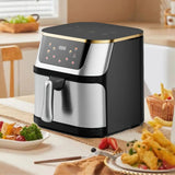 1400W 8L Air Fryer Stainless Steel Visible wide Capacity Electric Oven Touch glass Multifunctional Electric Fryer