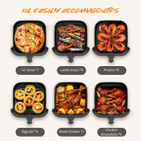 1400W 8L Air Fryer Stainless Steel Visible wide Capacity Electric Oven Touch glass Multifunctional Electric Fryer