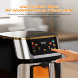 1400W 8L Air Fryer Stainless Steel Visible wide Capacity Electric Oven Touch glass Multifunctional Electric Fryer