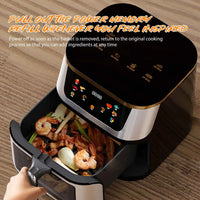 1400W 8L Air Fryer Stainless Steel Visible wide Capacity Electric Oven Touch glass Multifunctional Electric Fryer