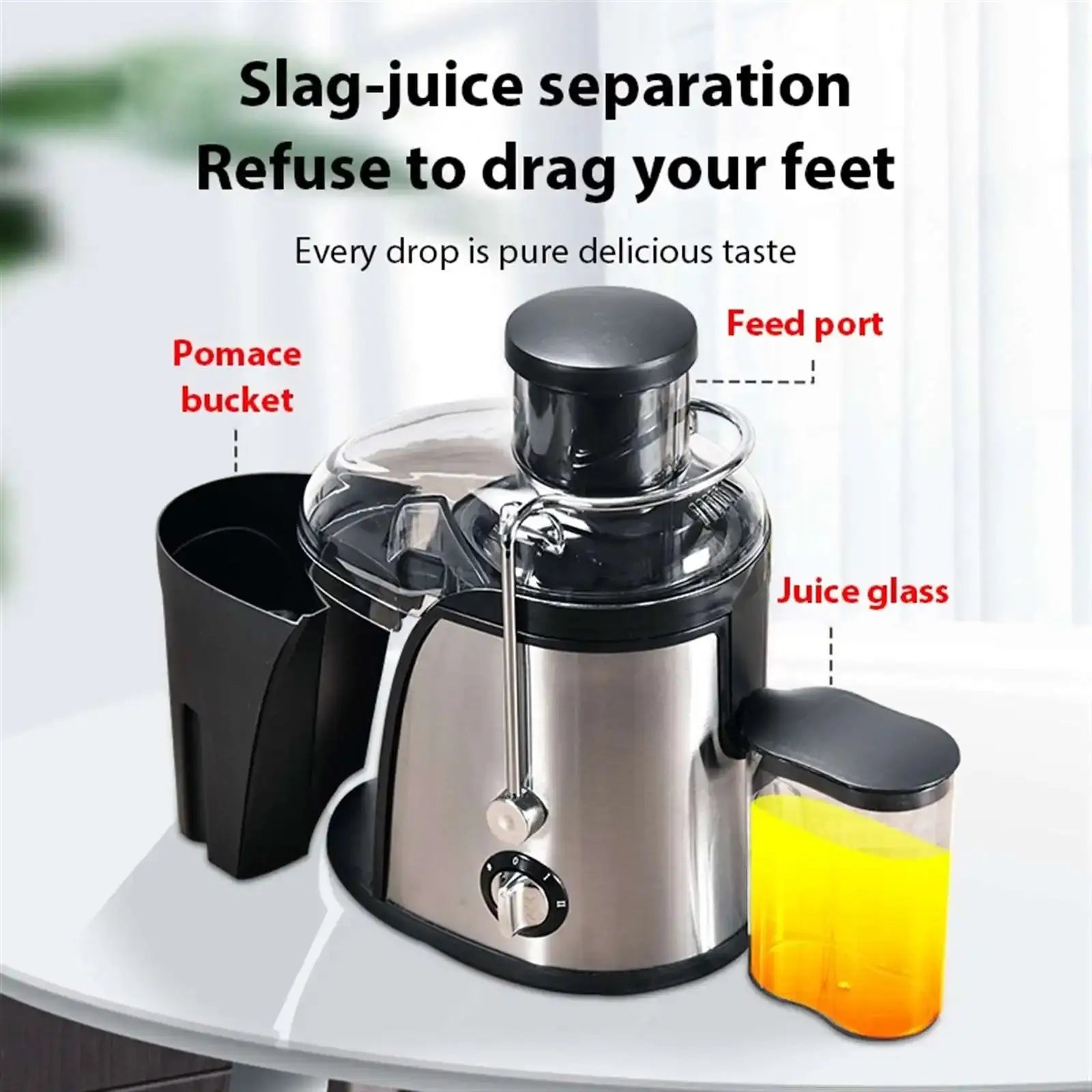 400W centrifugal electric juicer 3-inch large bore fruit  vegetable juicer 2-speed mixer blender