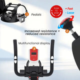 Home fitness Exercise Bike Indoor Cycling Bike with LCD Monitor Exercise Bike 120kg Home Fitness Bike Silent Stationary Bicycles