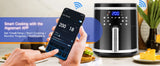 AIGOSTAR 7L 1900W Intelligent Oil Free Air Fryer Wifi connection. LED touch screen, 7 preset functions + keep warm and manual mode, BPA free