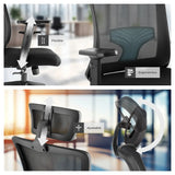 Tectake Adjustable Headrest Ergonomic PHOIBE Office Chair 360 ° Swivel Comfortable Padded Office Chair Ergonomic Backrest Adjustable Headrest Height Adjustable lumbar Support