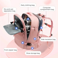 Travel Backpack for Airplane Cabin 45X36X20 for Vueling, Easyjet, Ryanair Waterproof and Spacious Hand Luggage with Shoe Compartment and USB Port Multifunctional Anti-Theft Backpack for Travel and Getaways (2210-002 2350 D1)