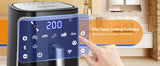 AIGOSTAR 7L 1900W Intelligent Oil Free Air Fryer Wifi connection. LED touch screen, 7 preset functions + keep warm and manual mode, BPA free