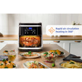 AIGOSTAR 7L 1900W Intelligent Oil Free Air Fryer Wifi connection. LED touch screen, 7 preset functions + keep warm and manual mode, BPA free