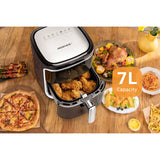 AIGOSTAR 7L 1900W Intelligent Oil Free Air Fryer Wifi connection. LED touch screen, 7 preset functions + keep warm and manual mode, BPA free