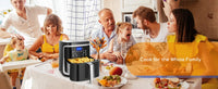AIGOSTAR 7L 1900W Intelligent Oil Free Air Fryer Wifi connection. LED touch screen, 7 preset functions + keep warm and manual mode, BPA free