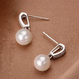 Huitan Modern Simulated Pearl Dangle Earrings 2021 Trend Fashion Earrings for Women Elegant Accessories High Quality Jewelry Hot