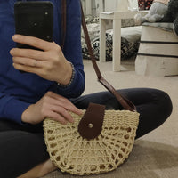 Summer Straw Bag - Fashion Semicircle