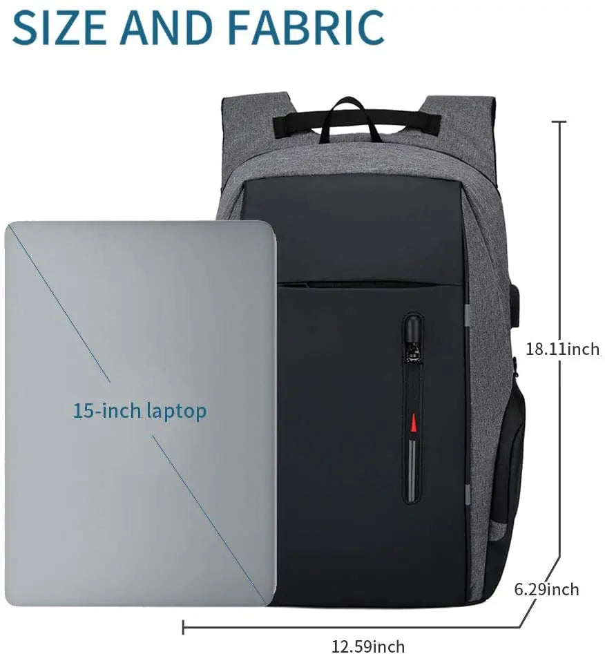 Backpack Men USB Charging Waterproof 15.6 Inch Laptop Casual Oxford Male Business Bag Mochila Computer Notebook Backpacks