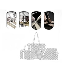 2022 Women Handbag Leather Shoulder Bags Fashion Totes Female Purse Six-Piece Set Designer Brand Large Capacity Casual