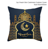 Eid Mubarak Cushion Cover Ramadan Decoration For Home 2025 Muslim Party Decor Islam Gifts Eid Al Adha Ramadan Kareem Pillow Case