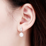 Huitan Modern Simulated Pearl Dangle Earrings 2021 Trend Fashion Earrings for Women Elegant Accessories High Quality Jewelry Hot