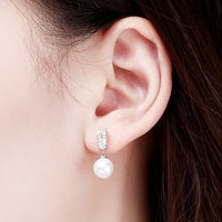 Huitan Modern Simulated Pearl Dangle Earrings 2021 Trend Fashion Earrings for Women Elegant Accessories High Quality Jewelry Hot