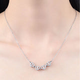 KOFSAC Luxurious Two In One Love Heart Four Leaf Clover Necklace 925 Silver Jewelry Zircon Lucky Grass Fashion Women Girl Gifts