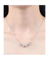 KOFSAC Luxurious Two In One Love Heart Four Leaf Clover Necklace 925 Silver Jewelry Zircon Lucky Grass Fashion Women Girl Gifts