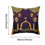 Eid Mubarak Cushion Cover Ramadan Decoration For Home 2025 Muslim Party Decor Islam Gifts Eid Al Adha Ramadan Kareem Pillow Case