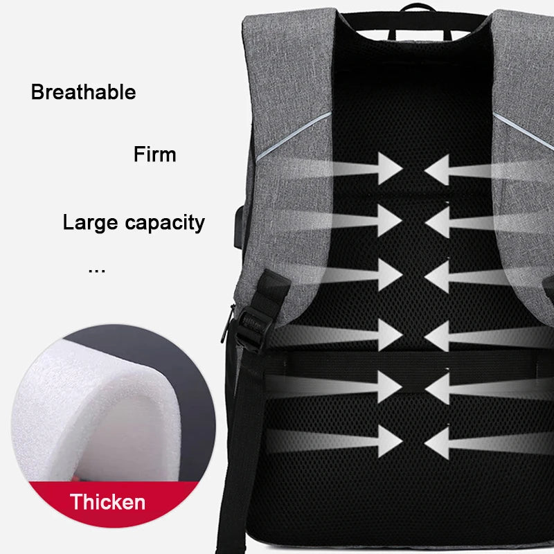 Backpack Men USB Charging Waterproof 15.6 Inch Laptop Casual Oxford Male Business Bag Mochila Computer Notebook Backpacks