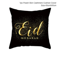 Eid Mubarak Cushion Cover Ramadan Decoration For Home 2025 Muslim Party Decor Islam Gifts Eid Al Adha Ramadan Kareem Pillow Case