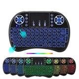 New Backlight mini i8 Keyboard Wireless Russian English Version Air Mouse Touchpad Handheld i8 Backlit Remote control For TV Box