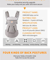 Egobaby Breeze Baby Carrier Multifunction Breathable Infant Carrier Backpack Kid Carriage Toddler baby Sling Wrap Suspenders 360
