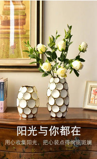 Modern light luxury vase living room flower arrangement European creative ceramic dried flower decoration simulation floral
