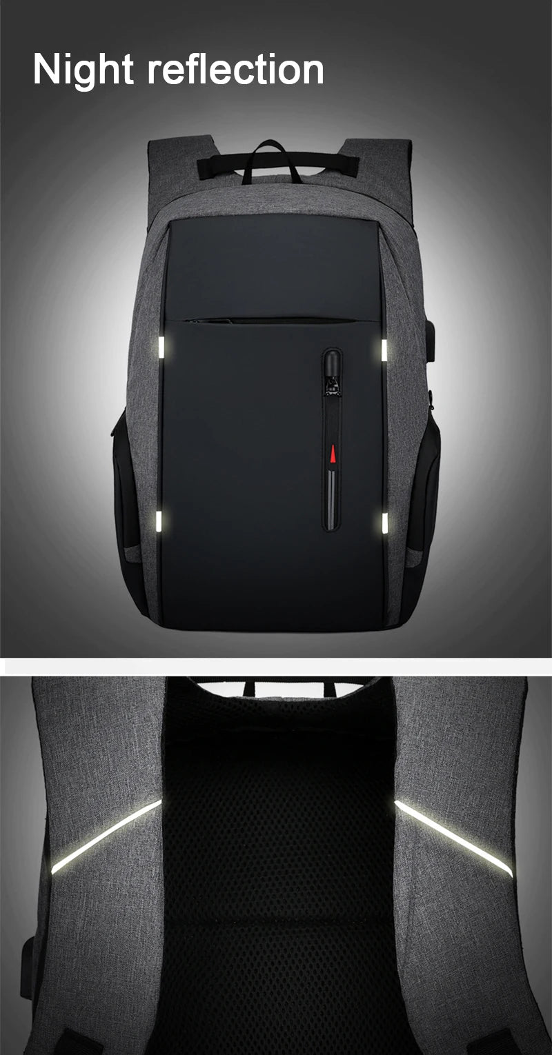 Backpack Men USB Charging Waterproof 15.6 Inch Laptop Casual Oxford Male Business Bag Mochila Computer Notebook Backpacks