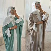 Modest Open Abaya Kimono Kaftan Dubai Islam Muslim Dress Abayas Caftan Marocain Qatar Oman Turkey Clothing For Women Robe Femme