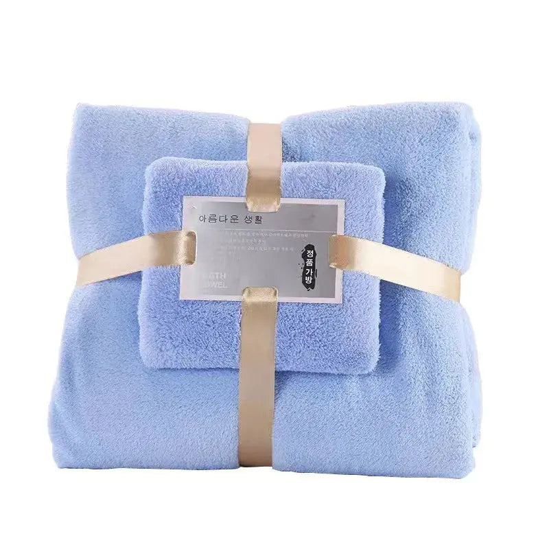 2-piece set of soft coral velvet bath towels, suitable for adult hotels and spas with towels and towels