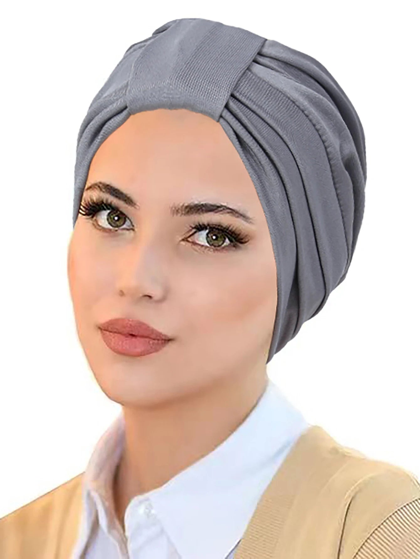 2024 New Women Muslim Hijab Caps Wrap Head Soft Elastic Ladies Turban Bonnet Fashion Solid Color Headdress Wearable