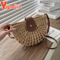 Summer Straw Bag - Fashion Semicircle