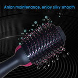 2025 New 3-in-1 Hot Air Comb Fluffy Comb Without Damaging Hair Dry And Wet Roll Straight Dual-Use Negative Ion Styling Comb
