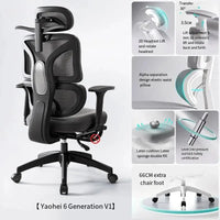 Christmas Office Ergonomic Chair Mesh Liftable E-sports Aluminium Foot Gaming 3D Lumbar Support Swivel Desk Adjustable Seat