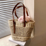 Summer Straw Beach Tote