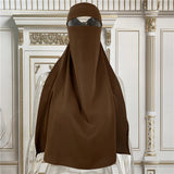 Niqab High Quality Nida Single Layer Ramadan Islamic Clothing EID Prayer Muslim Modest Women Hijab Khimar Jilbab Veil Niqab