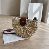 Summer Straw Bag - Fashion Semicircle
