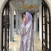 Shiny Party Abaya Ramadan Eid Batwing Satin Open Kimono Dubai Luxury Muslim Damen Abayas For Women Kaftan Dress Islamic Clothing
