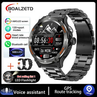 EIGIIS Smart Watch 3ATM Waterproof 1.53" KT76 Men Sport With Compass And LED Flashlight Heart Rate Sleep Analysis Bluetooth Call