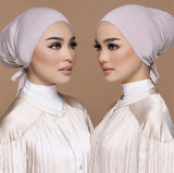 Muslim Inner Cap Hijab For Women Solid Underscarf Hijab Undercap Scarf Turban Hat Islamic Muslim Hijabs Ready To Wear Headcover