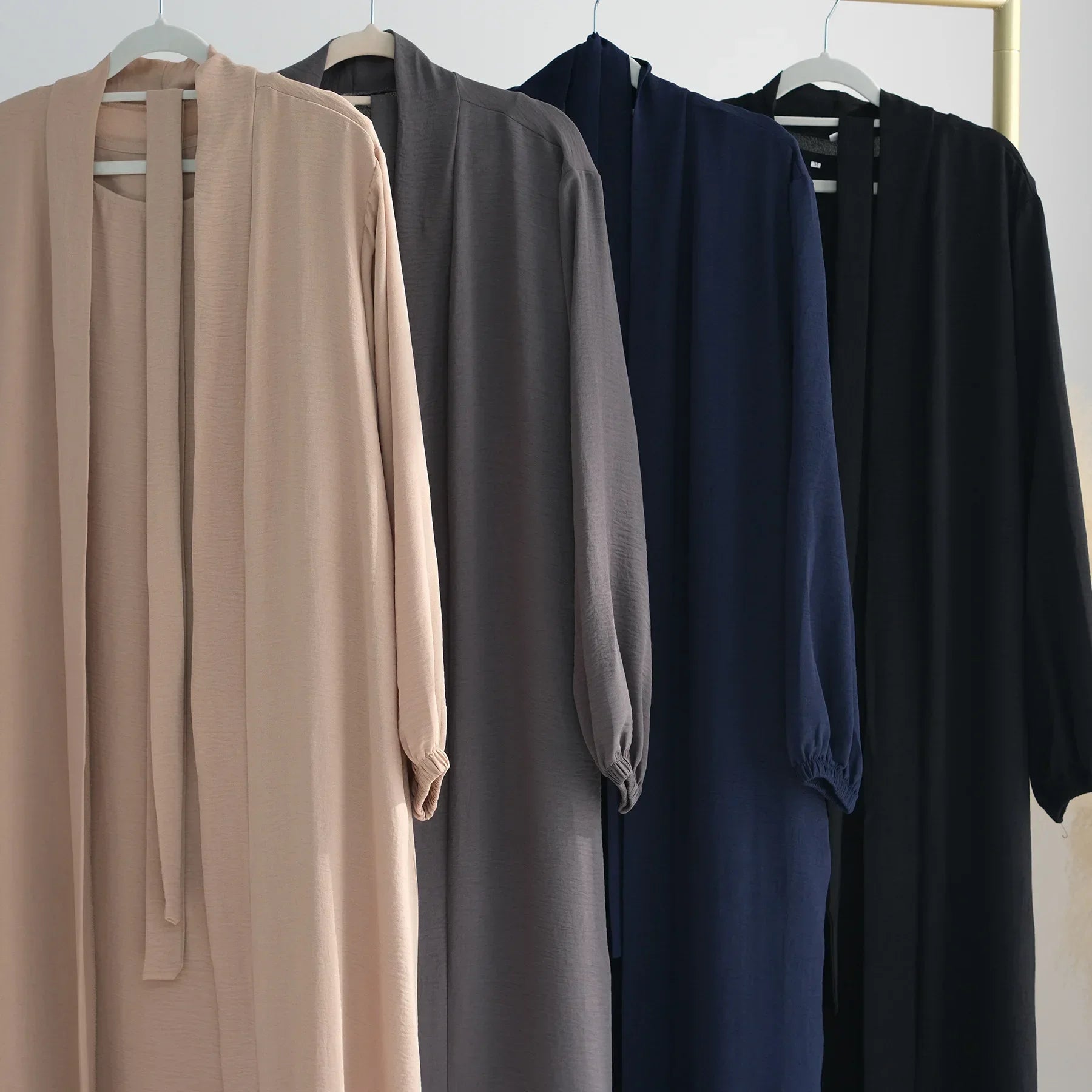 2 Piece Abaya Set Kimono with Inner Dress Muslim Abayas for Women Dubai Luxury Turkey Ramadan Islam Matching Hijab Outfit Kaftan