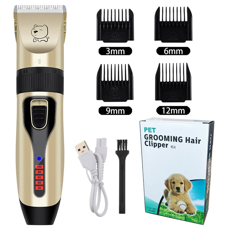 Electric Dog Clippers Professional Pet Hair Trimmer Dogs Grooming Hairdresser Hair Cutter Cat Hair Cutting Remover Machine Kit