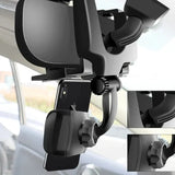 360° Car Rearview Mirror Mobile Phone Holder for Car Mount Smartphone GPS Holder Support Rotating Adjustable Telescopic Phone