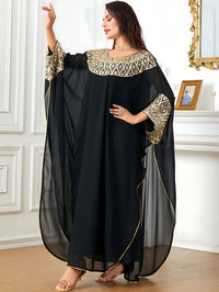 Eid Muslim Vestidos for Women Party Robe Middle East Ramadan Arabian Jalabiya Morocco Dubai Islam Bat Sleeve Loose Abaya Dresses