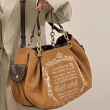 Vintage Letter Y2k Handbag Women Gothic Large Capacity Casual Crossbody Bag Purse Female Harajuku Aesthetic The Tote Bag