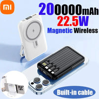 Xiaomi 22.5W 200000mAh Magnetic Wireless Charger Power Bank with Phone Holder PowerBank For iPhone Samsung Huawei Fast Charging