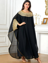 Eid Muslim Vestidos for Women Party Robe Middle East Ramadan Arabian Jalabiya Morocco Dubai Islam Bat Sleeve Loose Abaya Dresses